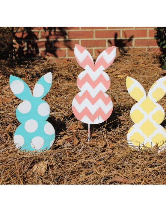 10" Rabbit Yard Stake for wholesale by Steel Southern Designs