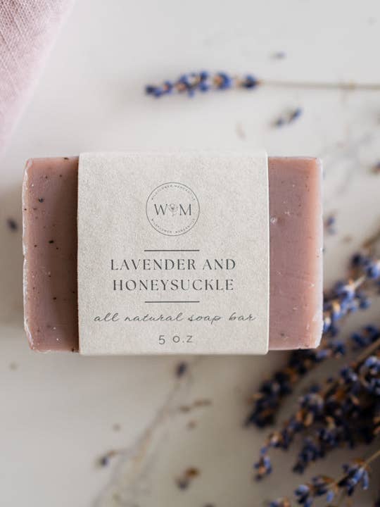 Lavender & Honeysuckle Bar Soap for wholesale by Wildflower Mercantile