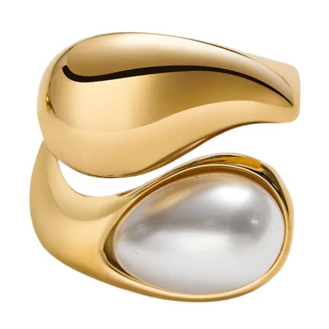 Cami Pearl Staplad Ring för wholesale av Sahira Jewelry Design