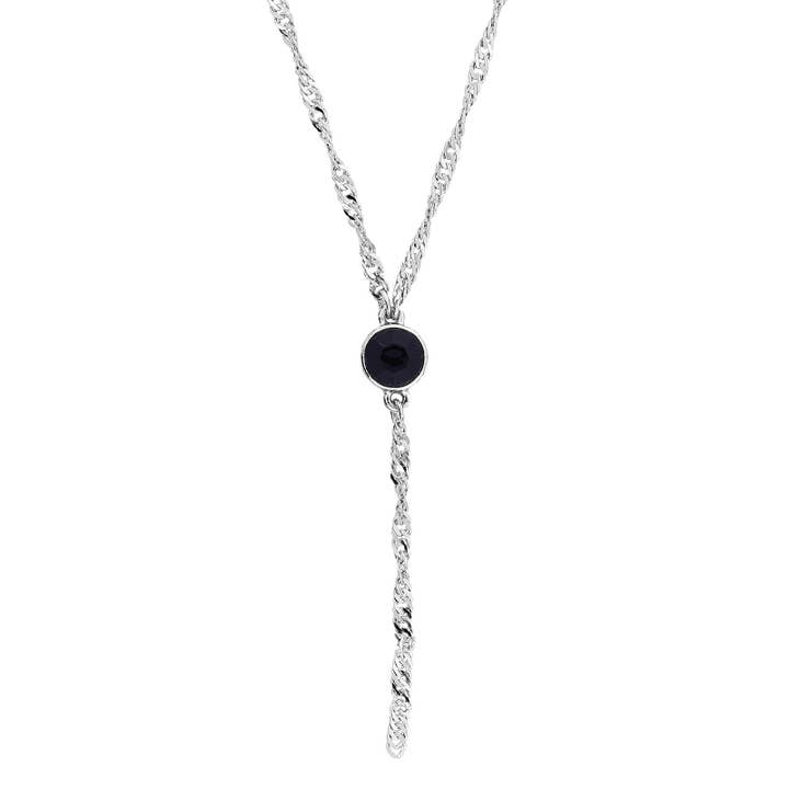 1928 Jewelry Round Crystal Y Necklace Chain 16" +3" Extender for wholesale by 1928 Jewelry