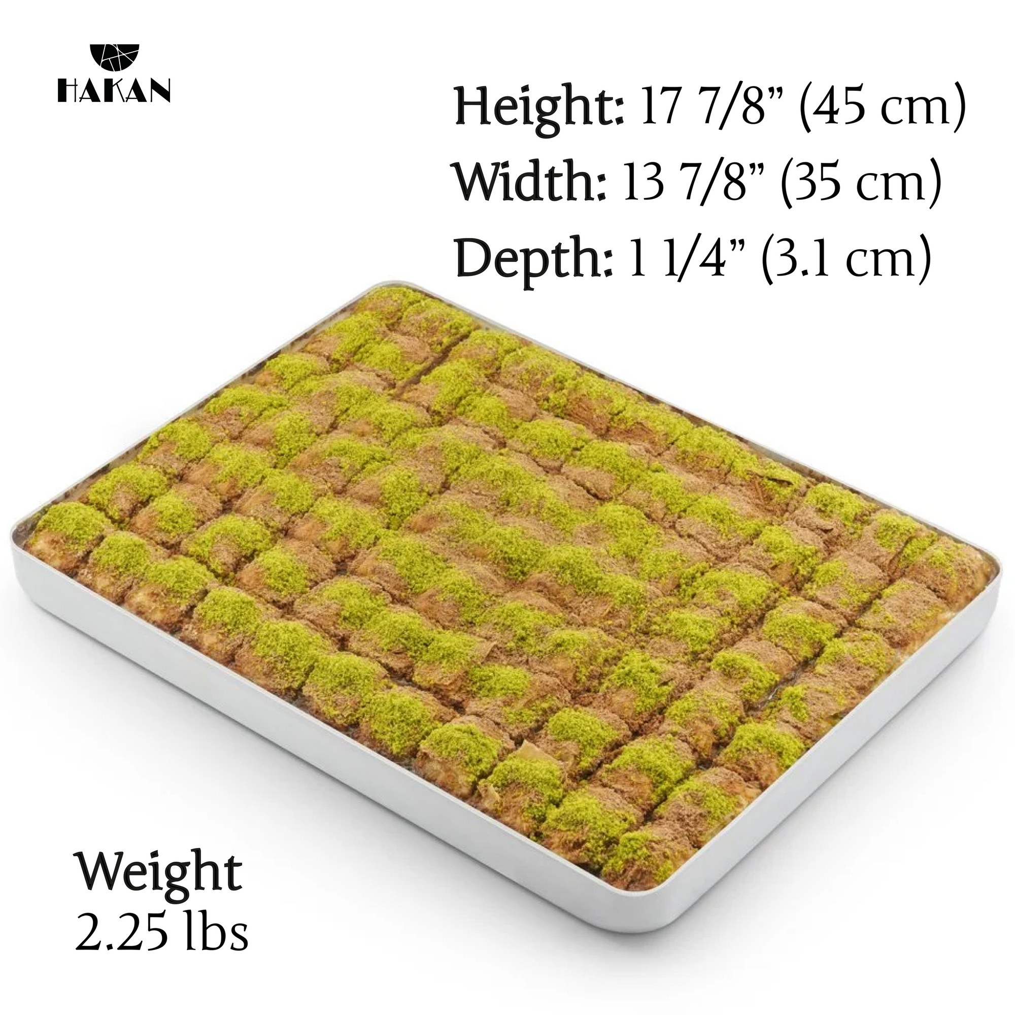 Hakan - Vendita all'ingrosso Tappetini da forno - Teglia per baklava in alluminio, 14x18 pollici, 2,2 libbre1