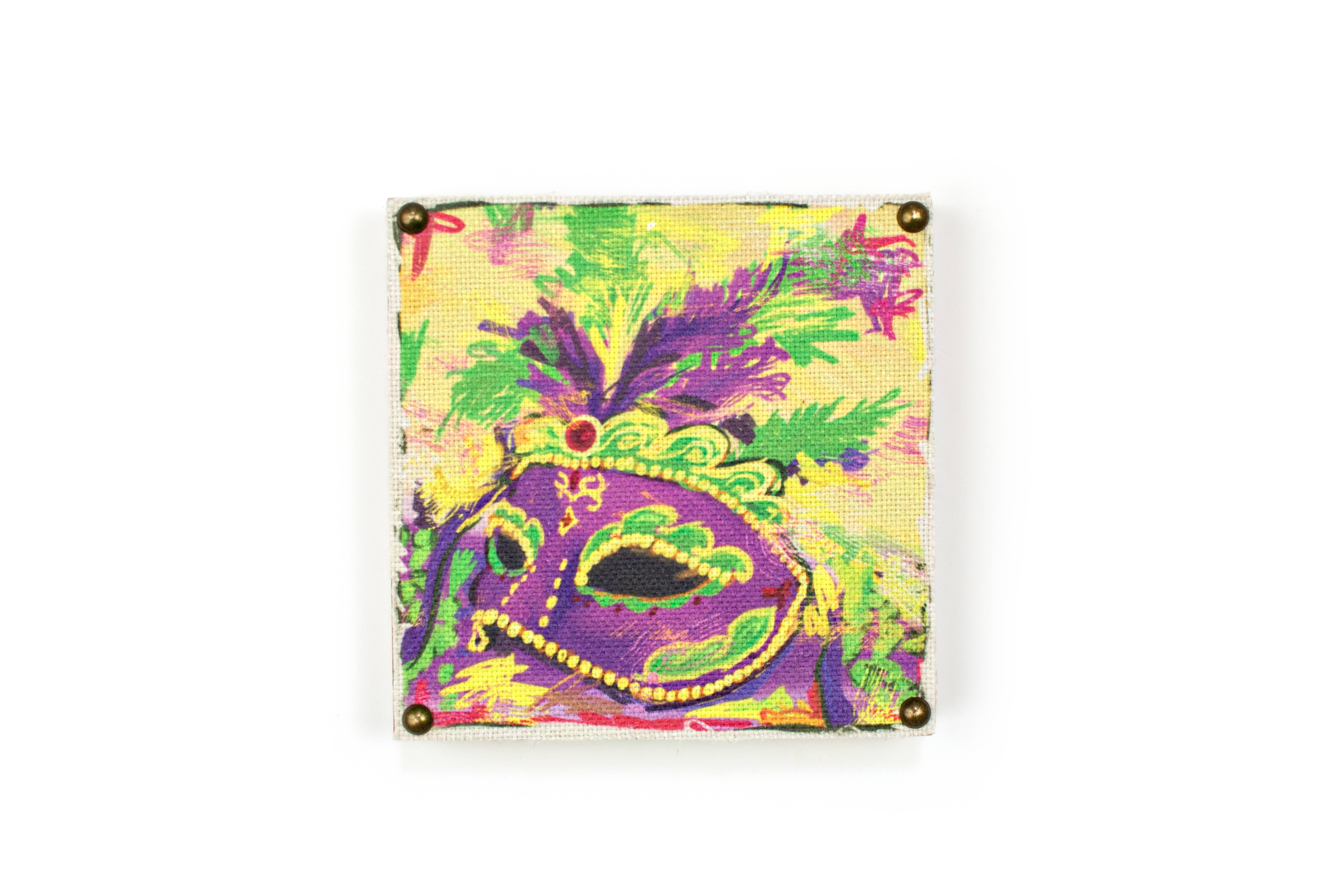 THE PARISH LINE - Wholesale Art Print - Art Block - Mardi Gras Mask