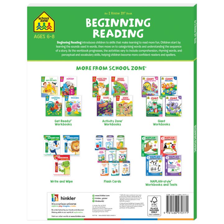 Hinkler Australia - Wholesale Pre-school book (3–5) - Beginning Reading: An I Know It! Book4