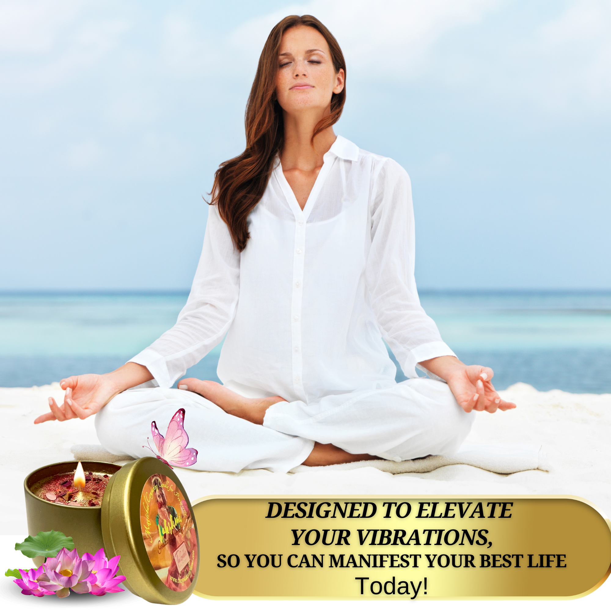 The Goddess of Flame - Wholesale Votive Candle - Lakshmi Goddess of Wealth Conjuring Candle4