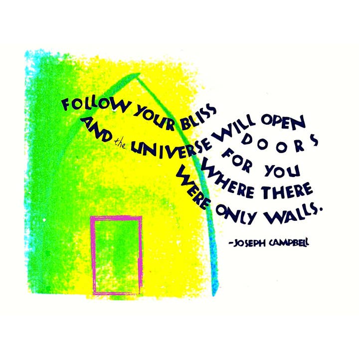 Kaart F005 Volg je gelukzaligheid — Joseph Campbell voor wholesale door ArtLight Media