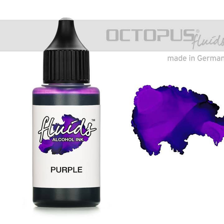 Octopus Concept GmbH - Venta al por mayor Material para manualidades - Fluids Alcohol Ink PURPLE, tinta alcohólica para arte fluido