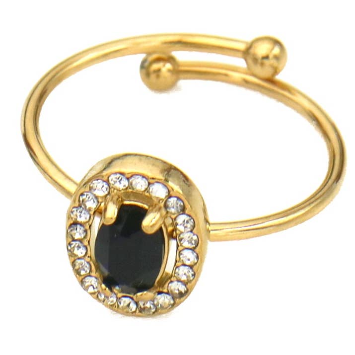 D-B5.5 R1134-002G Anel de Aço Inoxidável Cristais Ajustável por atacado de Menga Trading