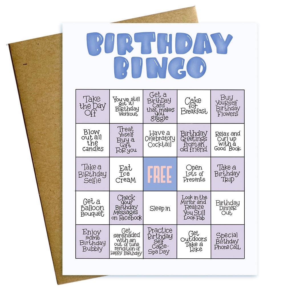 Maggie Moore Studio - Wholesale Birthday Card - Birthday Bingo Card0