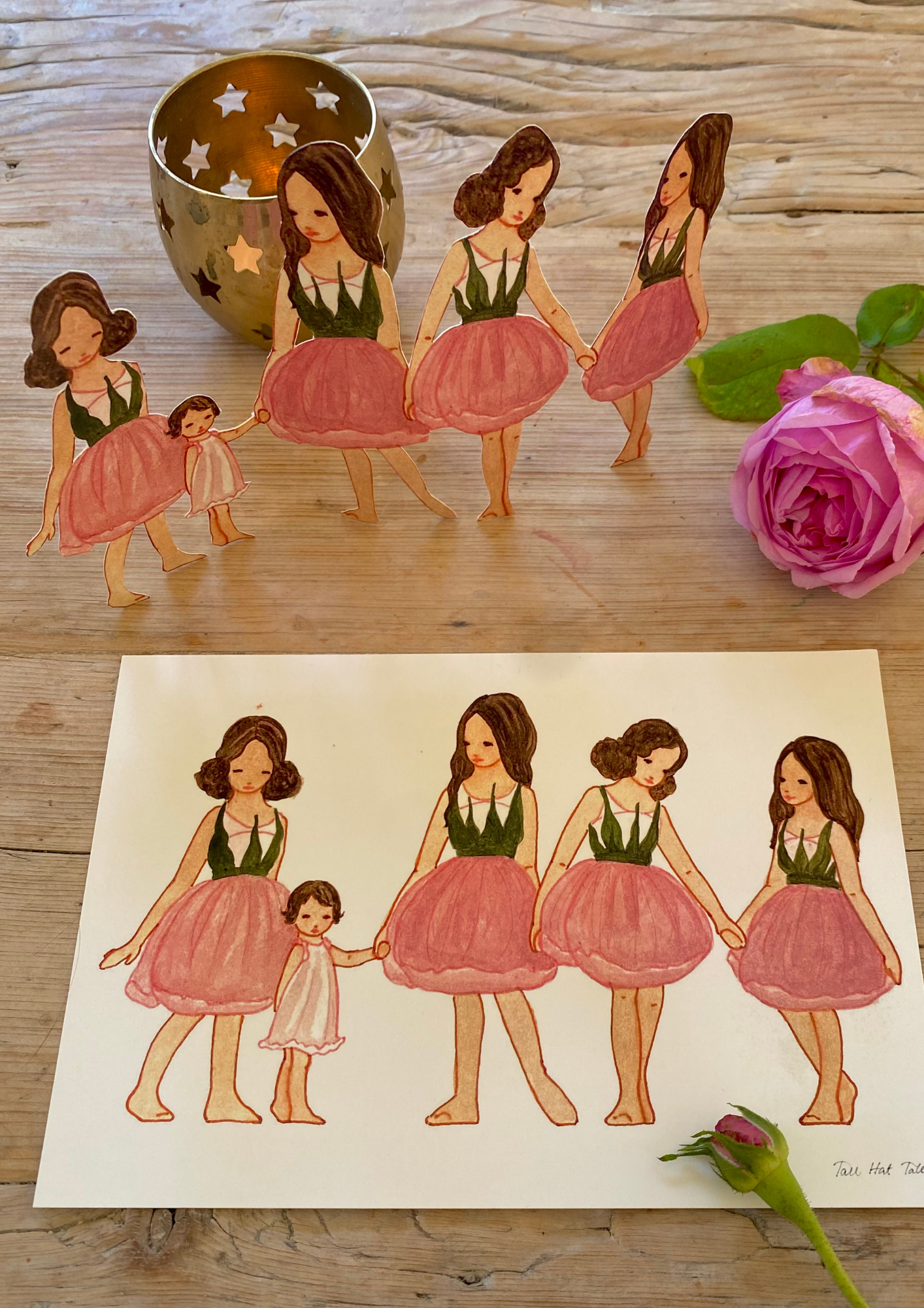 Tall Hat Tales - Wholesale Art Print - Rose Girls1