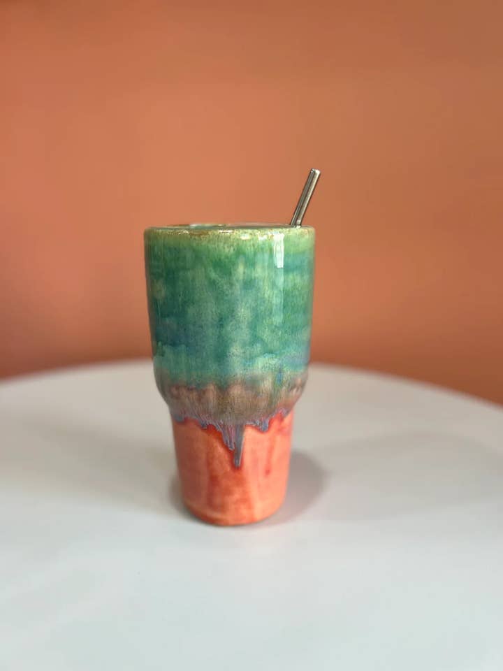 Northern Lights To-Go Tumbler for wholesale by The Glazing Sun