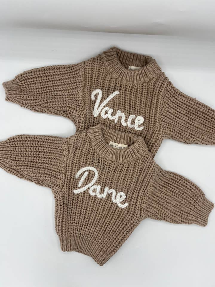 Pretty Little Stitch - Wholesale Knit Sweater - Kids - Hand Embroidered Chunky Sweaters