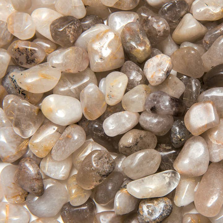 Fantasia Mining - Wholesale Spiritual Stone/Crystal - Tumbled Rutile Quartz - M - A Grade - Brazil (1 lb)3