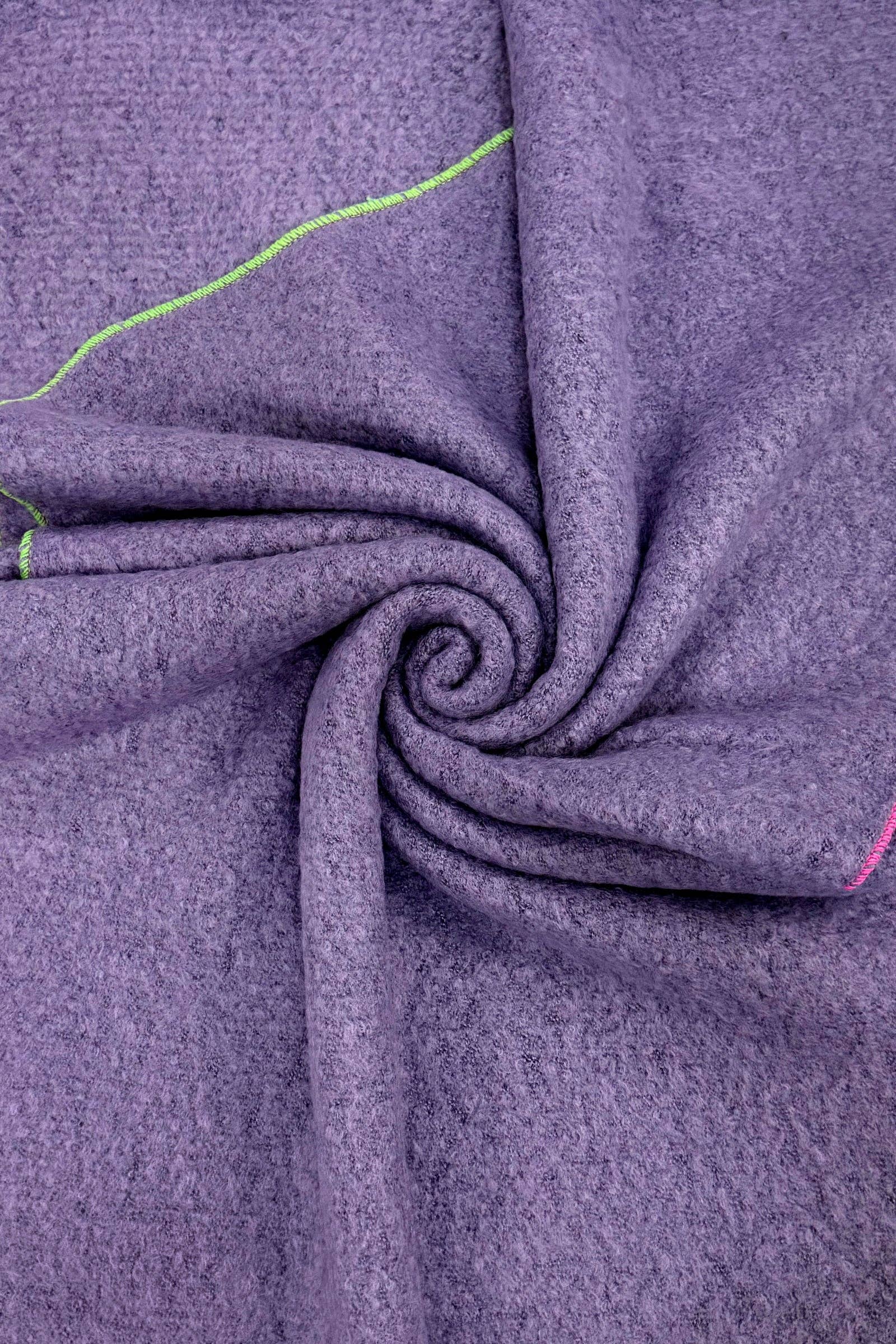 Fashion Scarf World - Wholesale Scarf - Women's - Plain Contrast Stitch Wool Diagonal Edge Scarf18