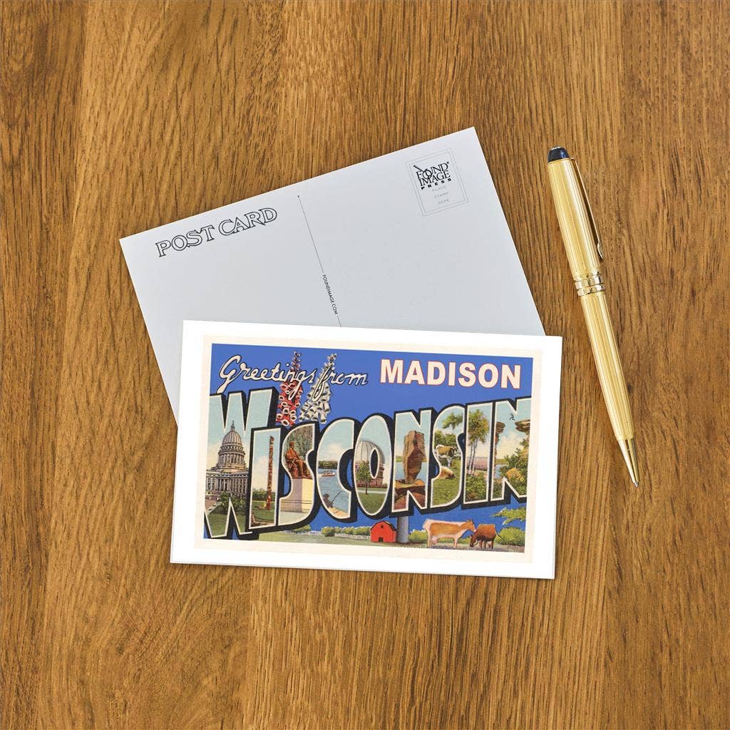 Found Image Press - Wholesale Postcard - Postcard WI-376 Greetings from Madison, Wisconsin1
