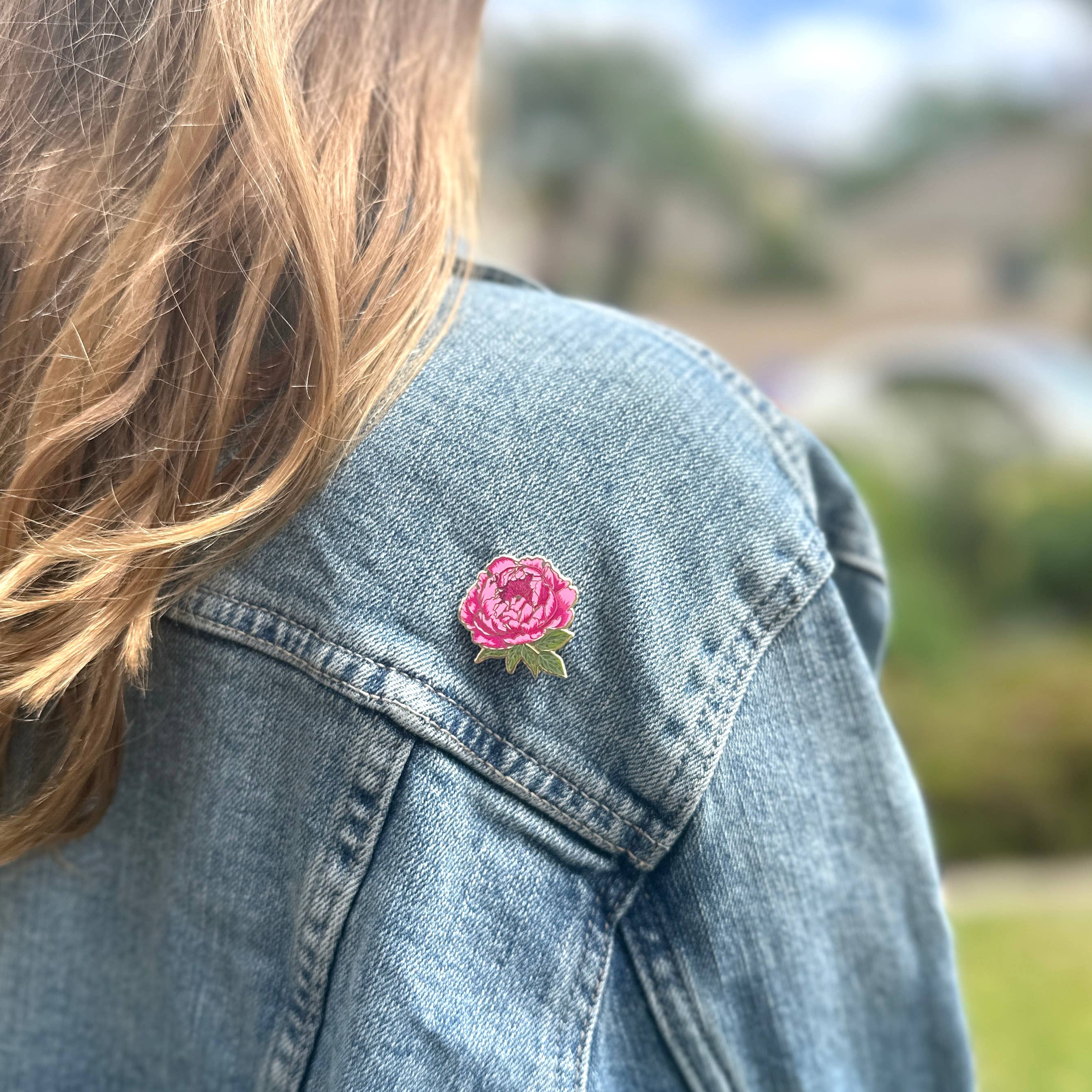 Plant Scouts - Wholesale Lapel Pin/Button - Peony Flower Floral Enamel Pin2