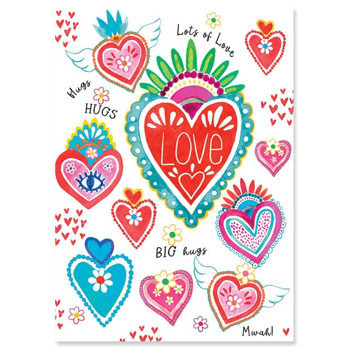 CORAZON VALENTINE'S DAY GREETING CARD 4.5 x 6.25" for wholesale by Calypso Cards LLC