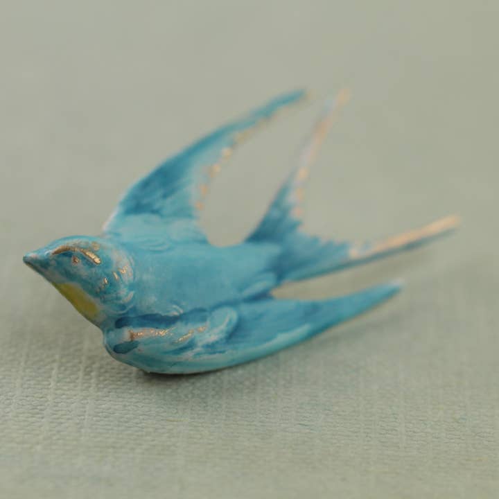 Silk Purse, Sow's Ear - Venta al por mayor Broches - Broche de golondrina azul3