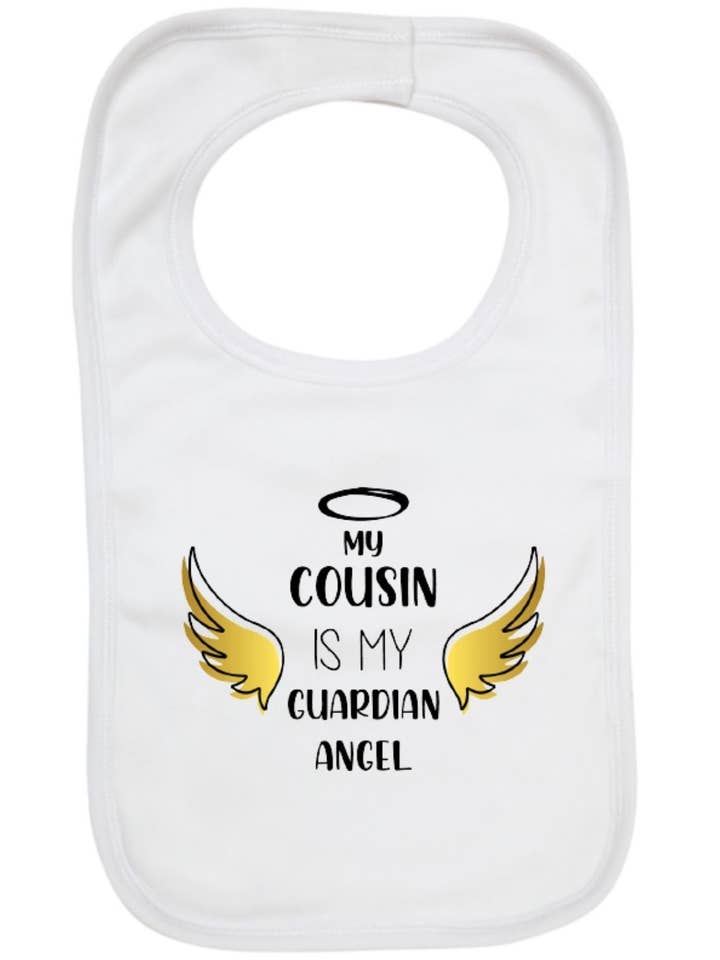 O Meu Primo É Meu Anjo da Guarda Babete Babete por atacado de Little Ratbag