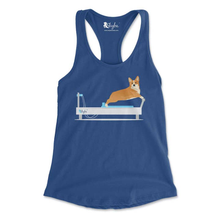 Corgi on Reformer - Women's Slim Fit Tank for wholesale by Skyba