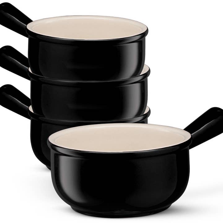 Kook - Wholesale Serve Bowl - Kook French Onion Soup Crocks, Ceramic, 18 oz, Set of 49