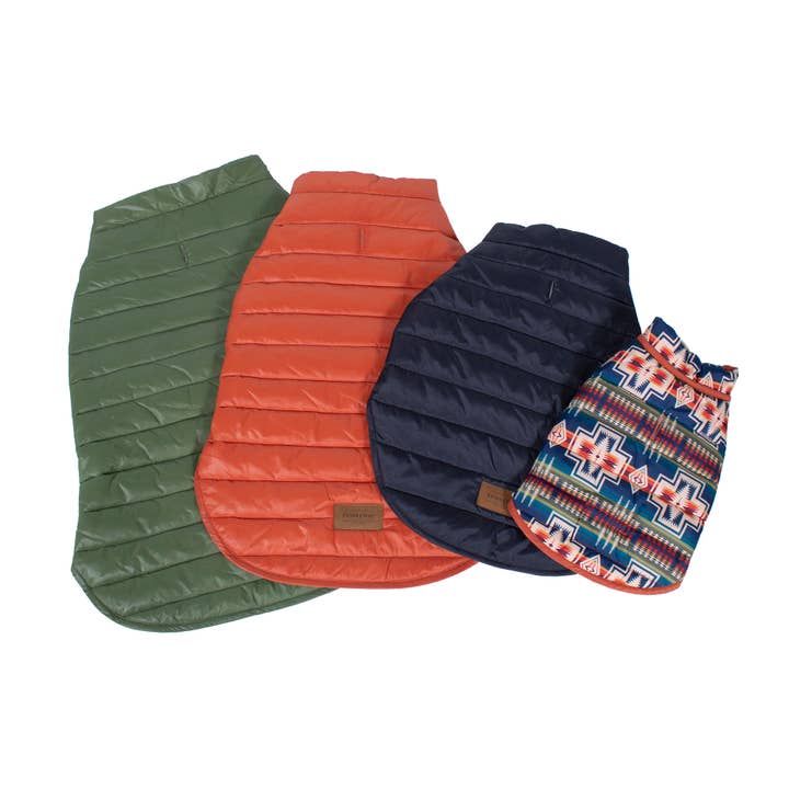 Pendleton Puffer Style Adjustable Dog Coat - Century Harding for wholesale by Carolina Pet Company