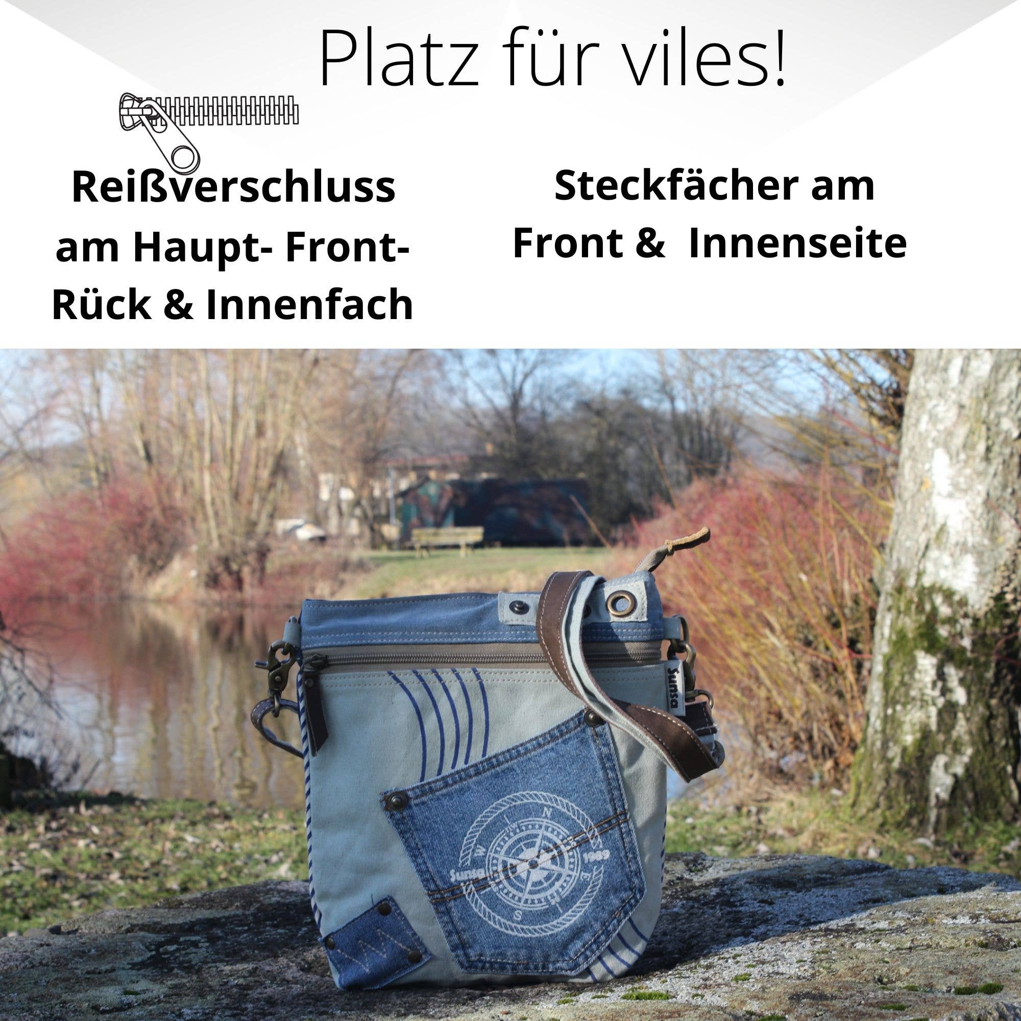 Sunsa - Vente Sac à bandoulière – femme - Sac à bandoulière durable Sunsa pour femme. Sac à bandoulière Maritim6