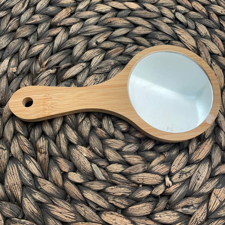Hazel Grove Customs - Wholesale Compact Mirror - Blank Bamboo Hand Mirror, Wooden Mirror