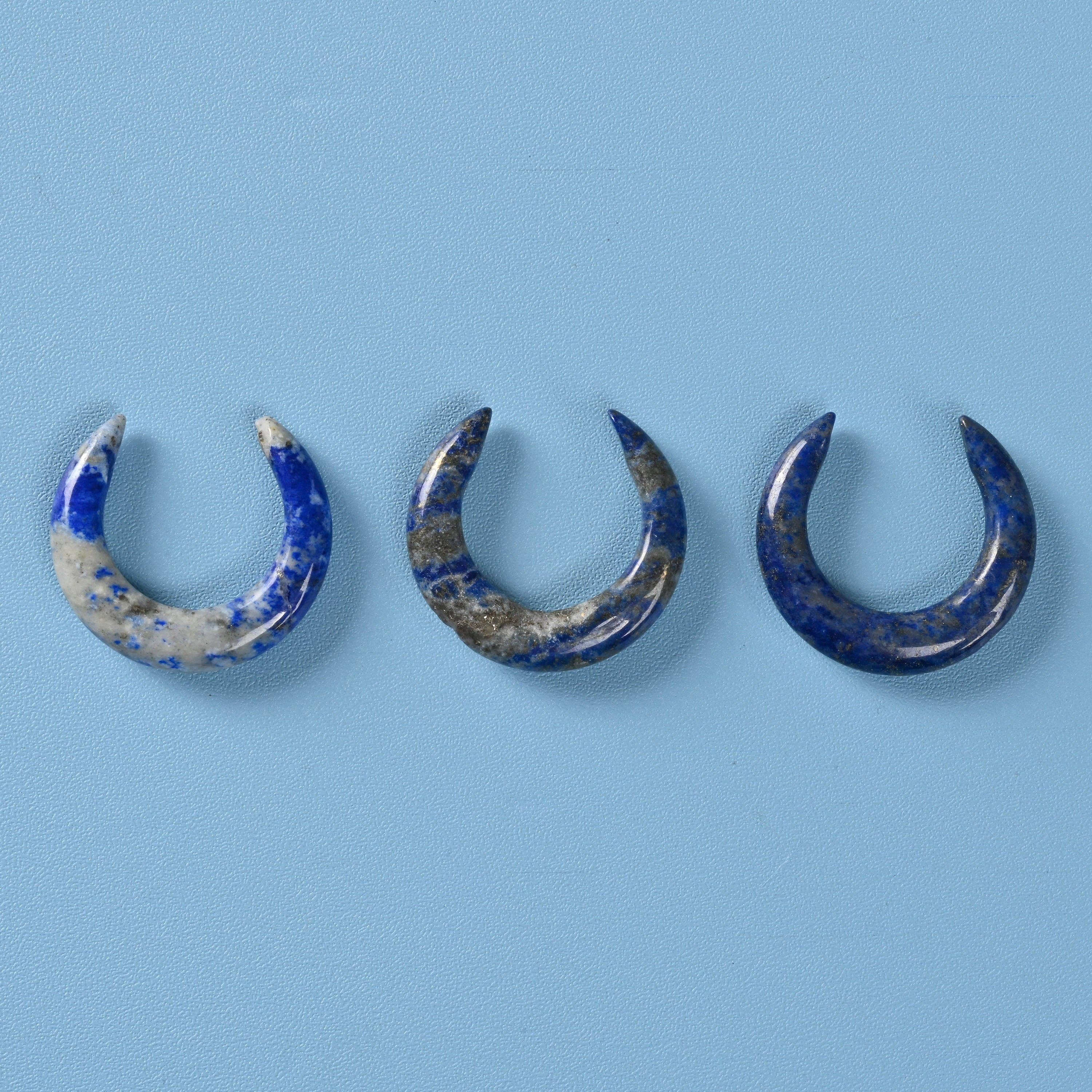 ilovebeadsusa - Wholesale Spiritual Stone/Crystal - 30mm Natural Lapis Lazuli Double Horn Moon Gemstone Crystal1
