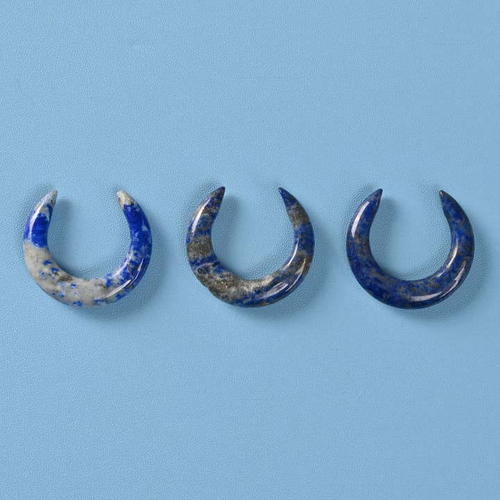 ilovebeadsusa - Wholesale Spiritual Stone/Crystal - 30mm Natural Lapis Lazuli Double Horn Moon Gemstone Crystal1