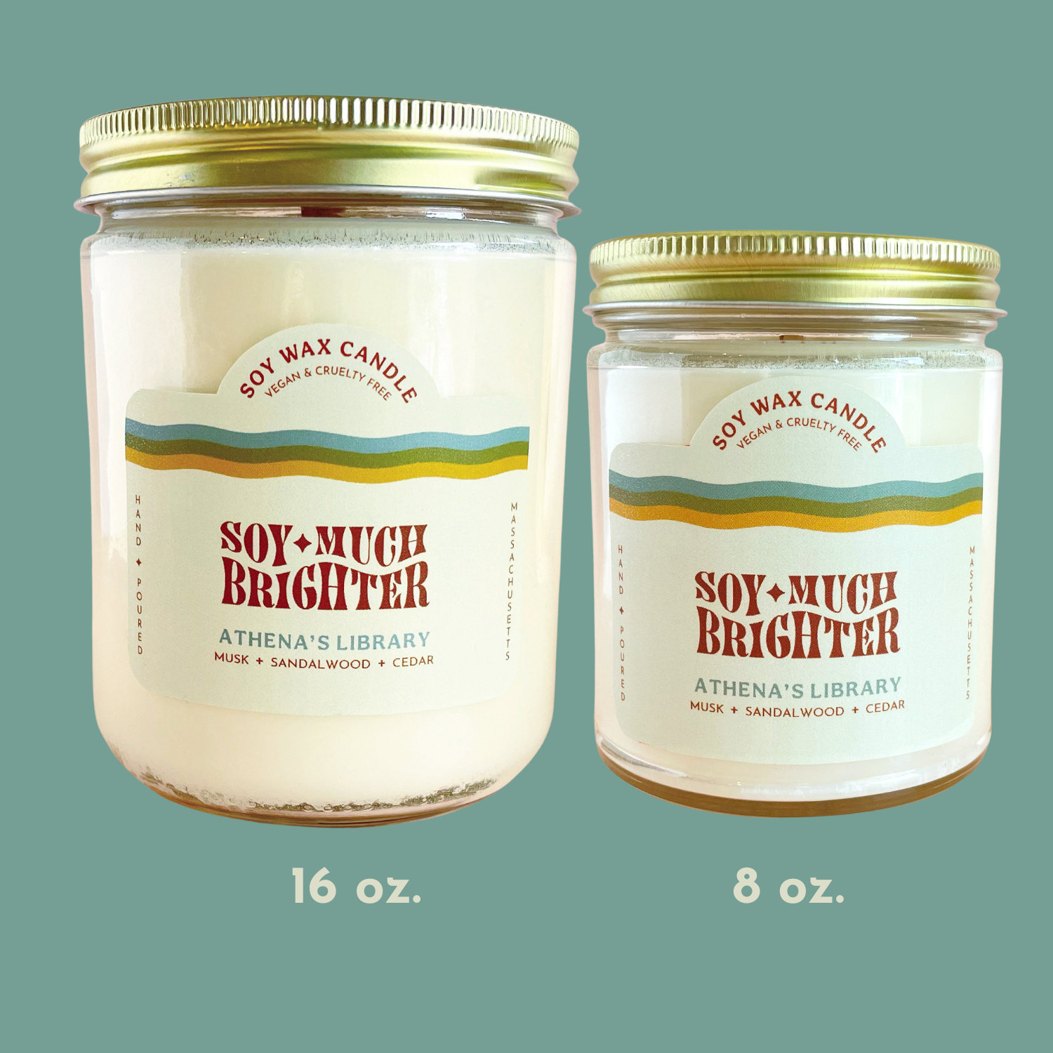 Soy Much Brighter Candle Co. - Wholesale Jar/Filled Candle - Athena's Library // Soy Wax Non-toxic Candle2
