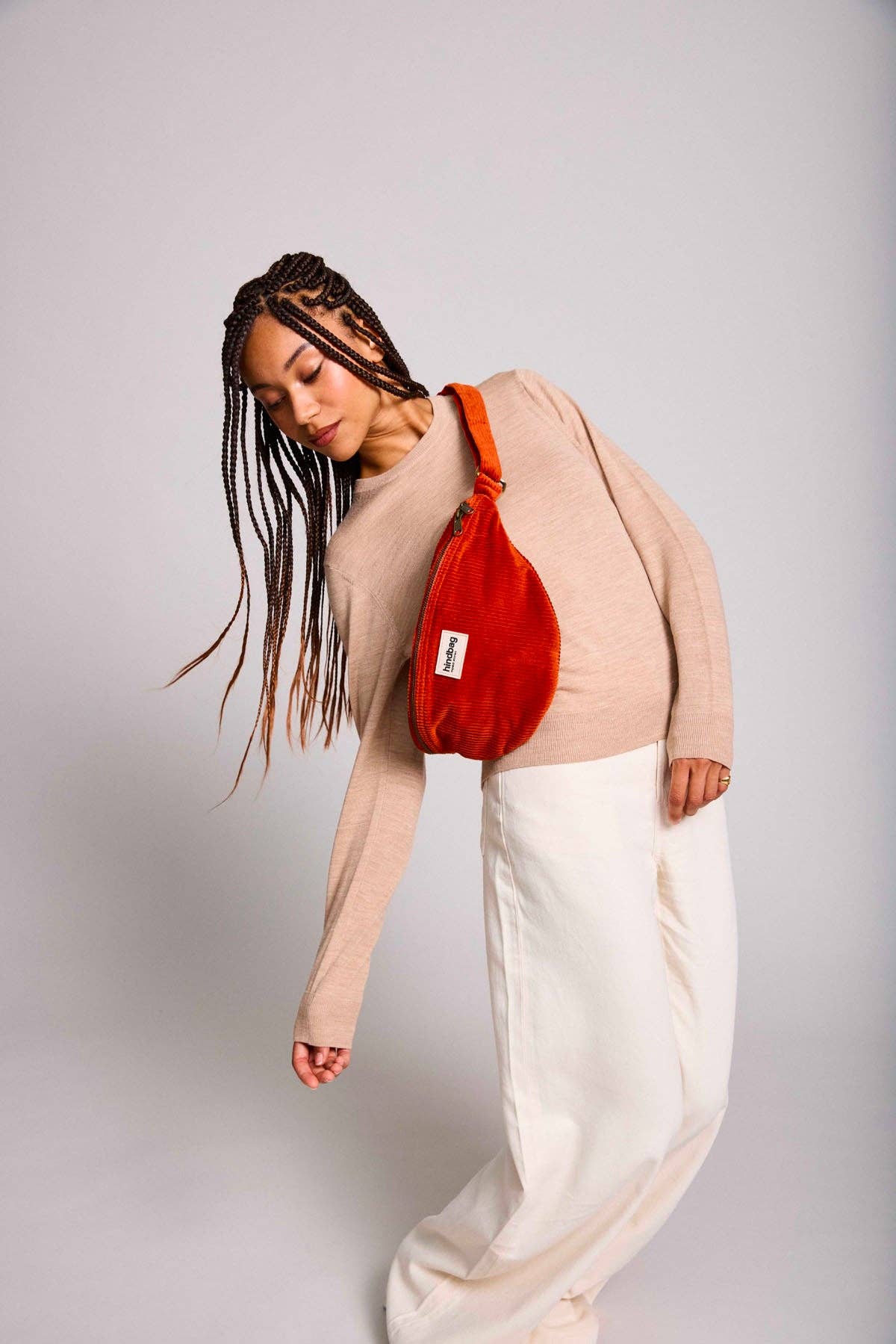 Hindbag - Wholesale Belt Bag - Unisex - Sasha Velours Brick Fanny Pack1