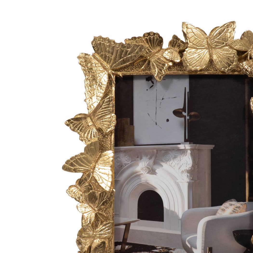 Sagebrook Home - Wholesale Picture Frame - Photo Frame - Gold Resin Butterflies Border,  4x6 in.8