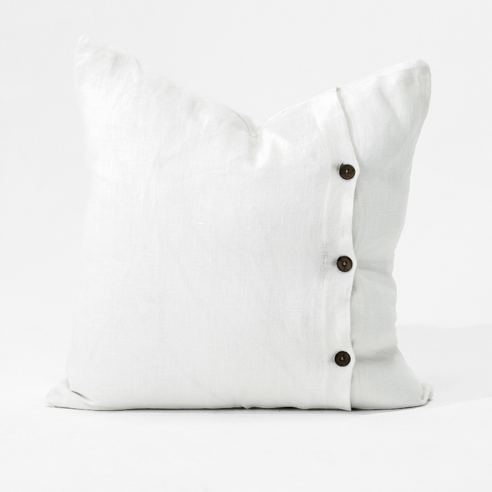 BHD HOME - Wholesale Chair cushion - Linen Lace Curves Stitch White Lounge Cushion 55 x 55cm5