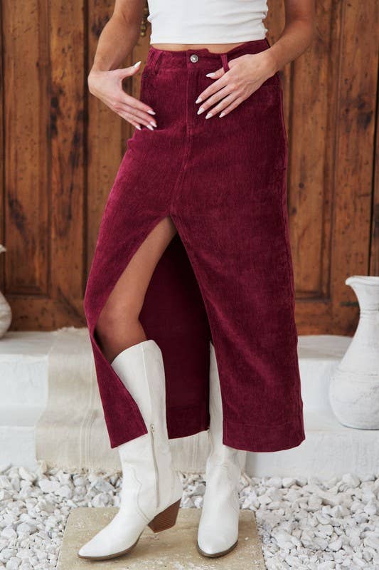 JADE BY JANE - Wholesale Skirt - Women's - PLUS SIZE THE MADI FRONT SLIT STRETCH FABRIC MIDI SKIRT4