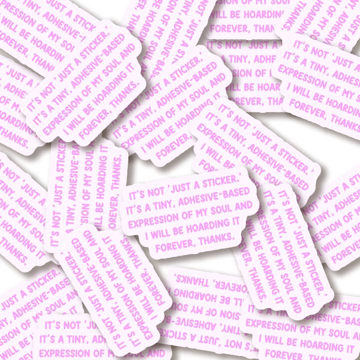 La Folie Press - Wholesale Sticker - Hoarding It Forever 3" Vinyl Sticker2