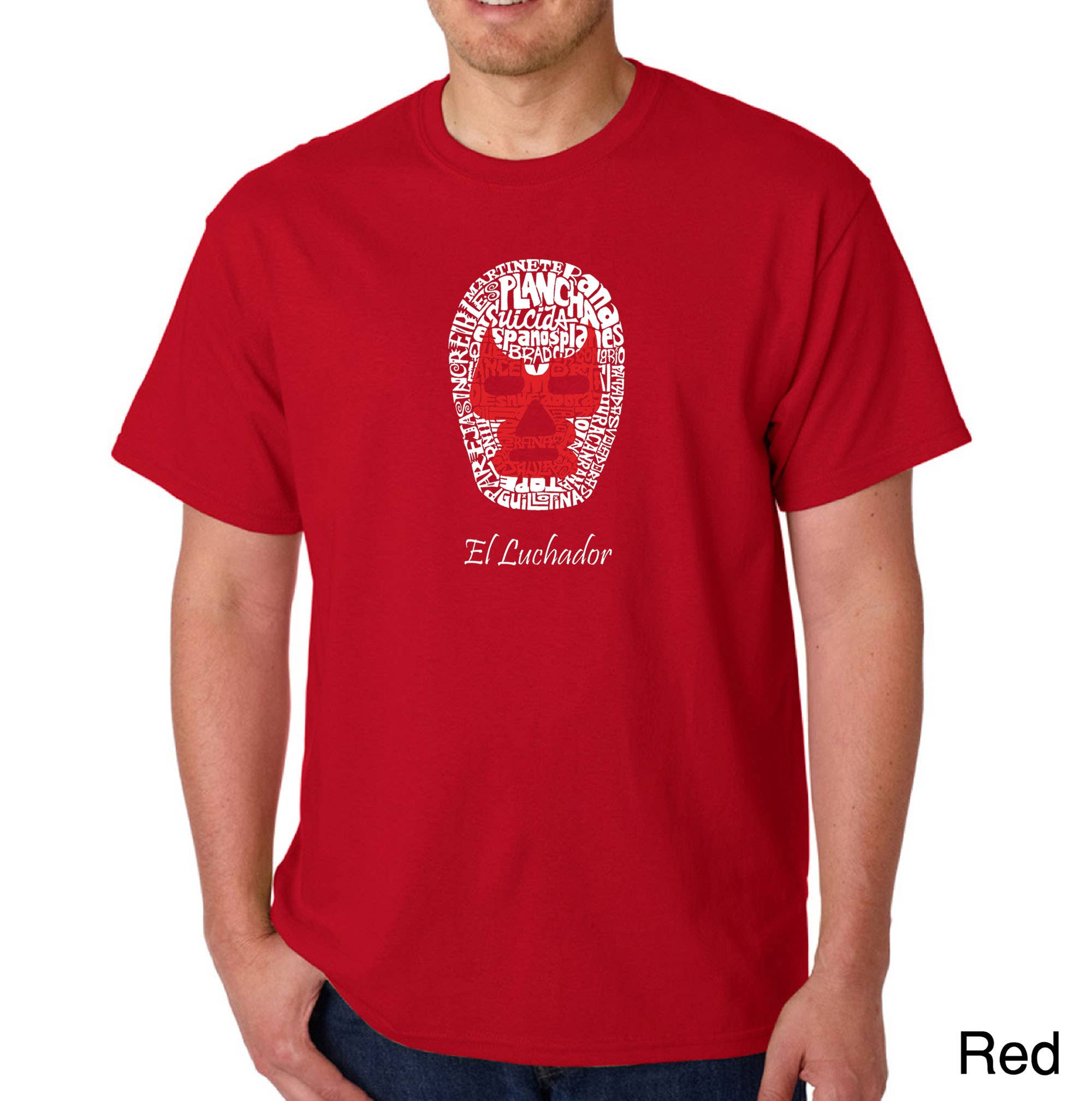 LA Pop Art - Wholesale Screen Printed T-Shirt - Men's - LA Pop Art Men's Word Art T-shirt - MEXICAN WRESTLING MASK7