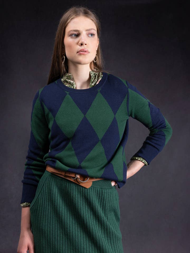 Lanidor - Venta al por mayor Sudadera - Mujer - Jersey de punto Argyle (437317-47)