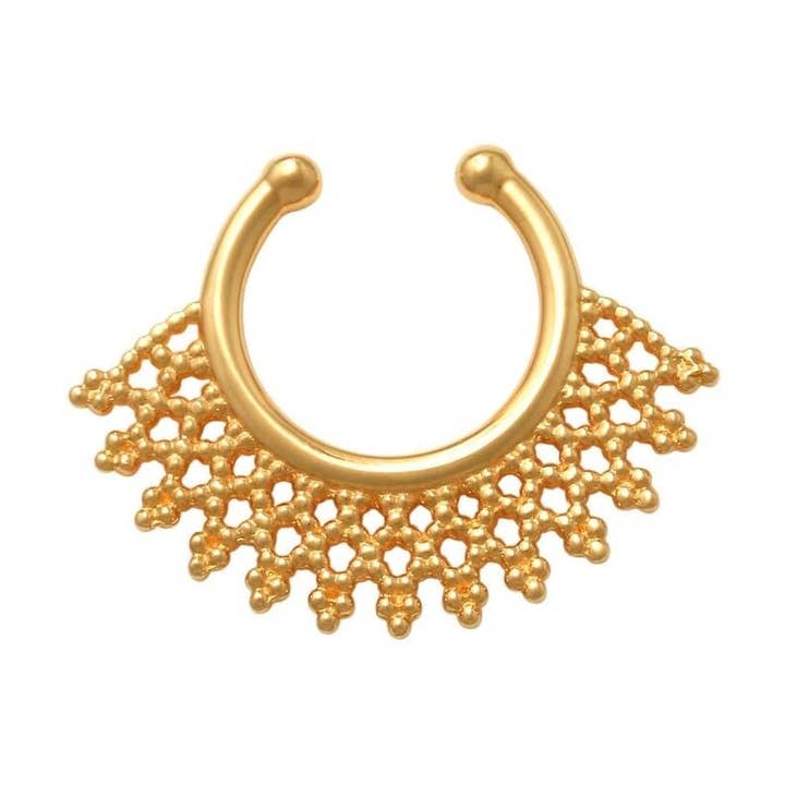 14kt Solid Gold | RBG - Esque Collar Design | Solid Gold | Daith Piercing | Sept for wholesale by Zahav Jewelry