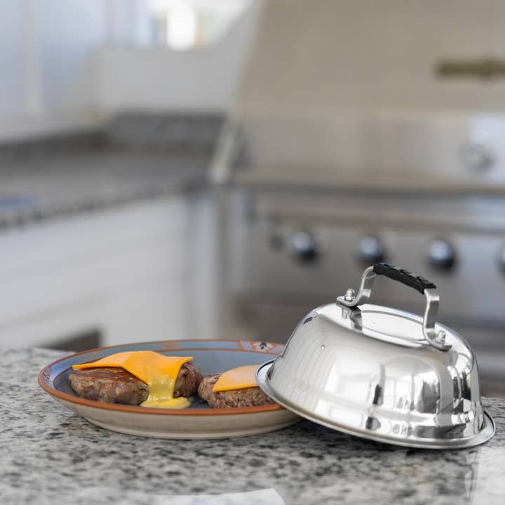 Fox Run Brands - Wholesale Kitchen Tool/Gadget - Outset Stainless Steel Cheese Melting Dome, 7.5” x 7.5” x 4”
