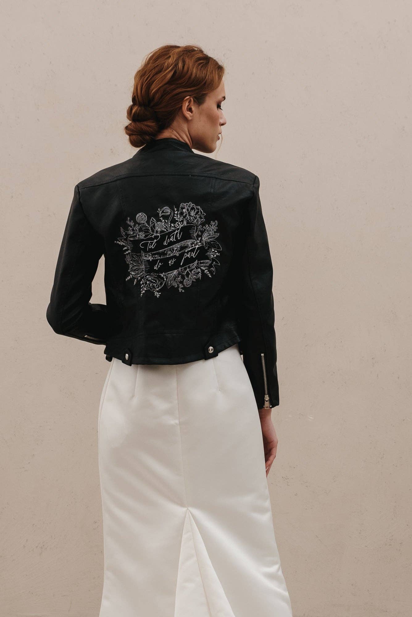 Heirloom Bridal Company - Wholesale Leather Jacket - Women's - Till Death Botanical Leather Jacket1
