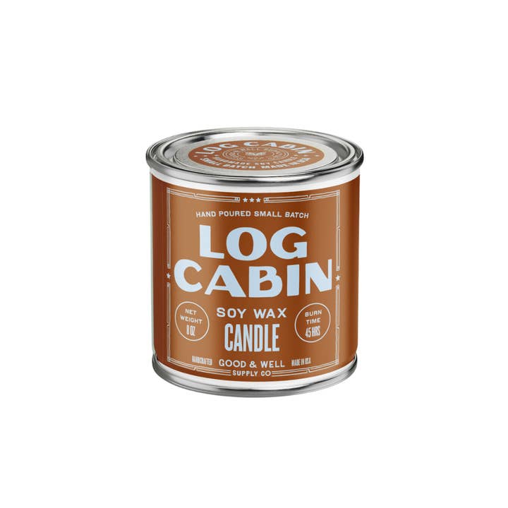 Good & Well Supply Co. - Wholesale Jar/Filled Candle - Log Cabin Soy Candle - Happy Place Collection