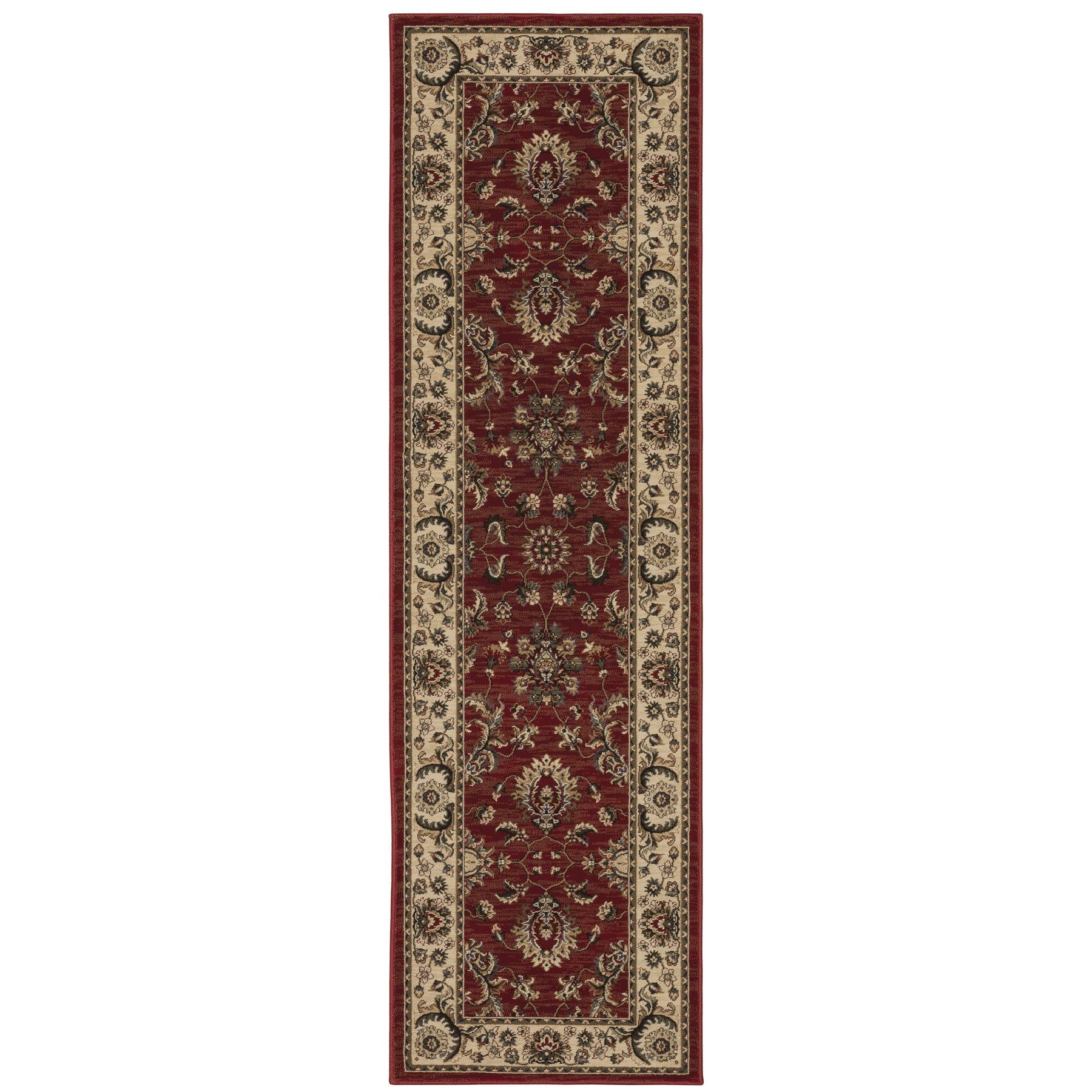 HomeRoots - Wholesale Area Rug - 8' Red And Ivory Oriental Runner Rug4