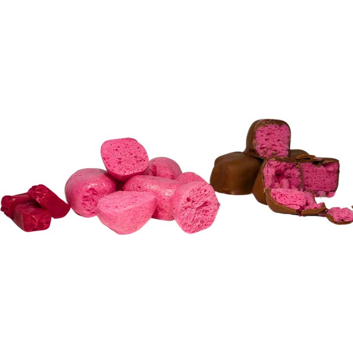 Poppy's Chocolate - Wholesale Chocolate-covered sweets - Frochies Red Ripper chocolate coated freeze dried lollies5