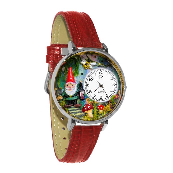Curious Gnome 3D-Uhr | Handgefertigt in den USA | Gold oder Silber für den Großhandel von Whimsical Gifts