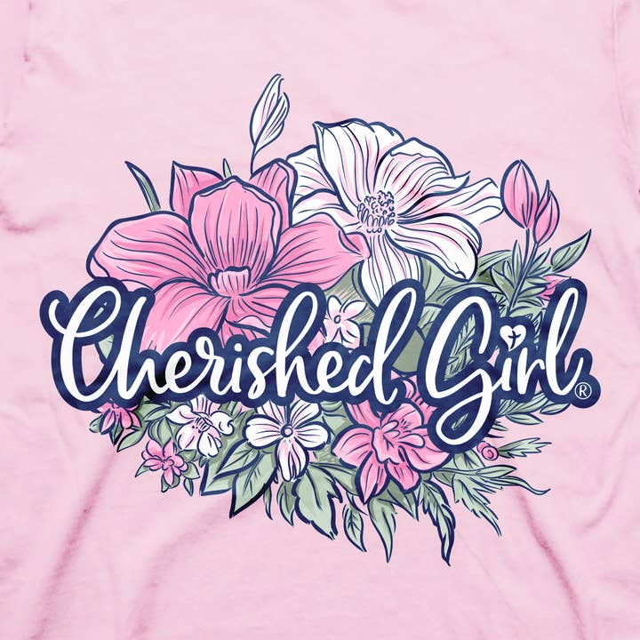Light Pink Cherished Girl Womens T-Shirt The Whole Earth for wholesale on Faire4