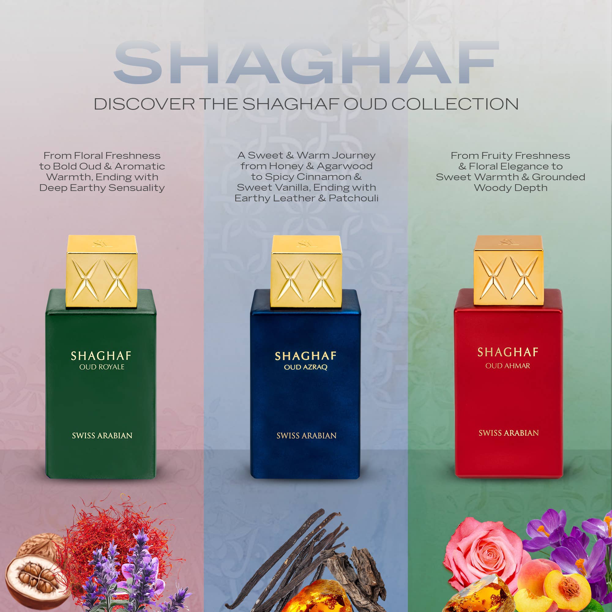 SWISS ARABIAN - Wholesale Perfume/Eau de Toilette - Swiss Arabian SHAGHAF OUD AZRAQ Luxury EDP for Unisex 75ml3