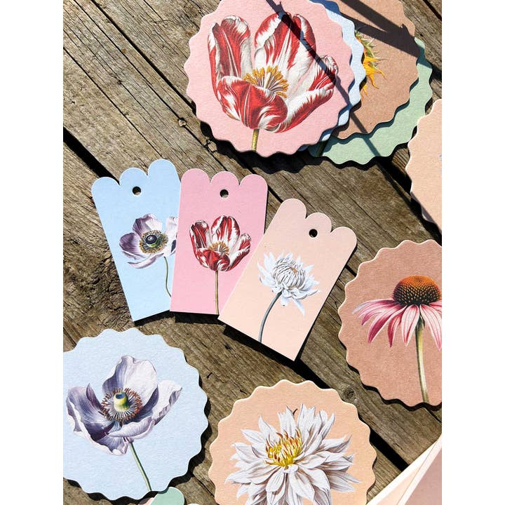 30x40 - Wholesale Gift Tag - Dahlia Hang Tag floral Gift Tag1