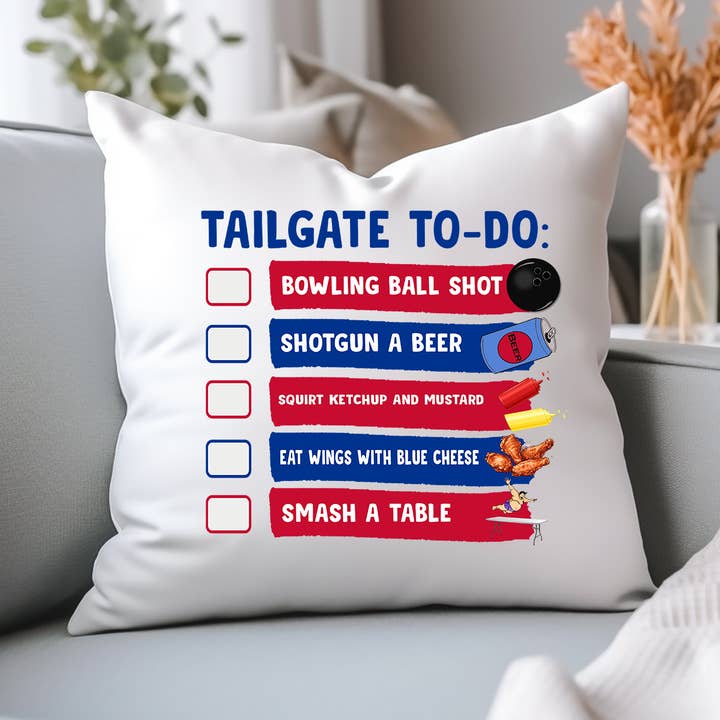 Buffalo Tailgate To Do List Pillow Case for wholesale by Into The Desert