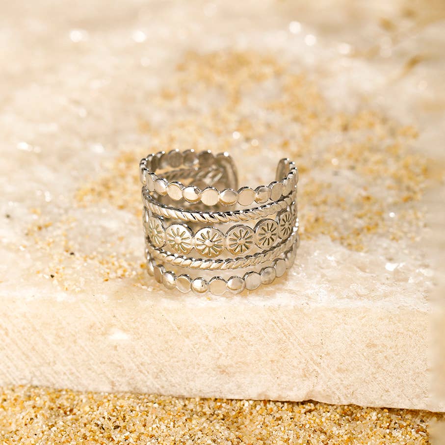 Kapyco - Wholesale Band/Stacked Ring - Stainless steel ring - BG3101341