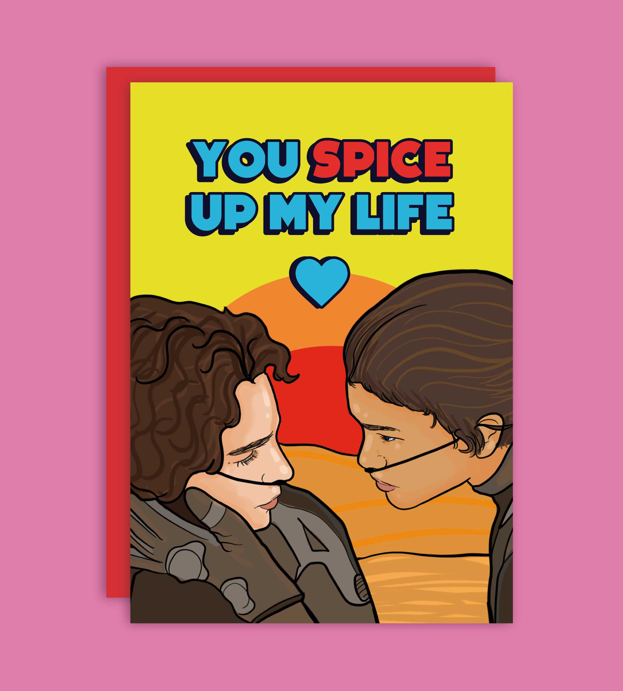 Studio Soph (We Pay Your Import Fees - We Ship DDP) – Großhandel Liebeskarte – You Spice Up My Life Dune Grußkarte1